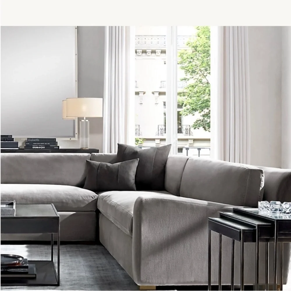 1 restoration hardware vintage velvet drape 100x108 double wide new repackage